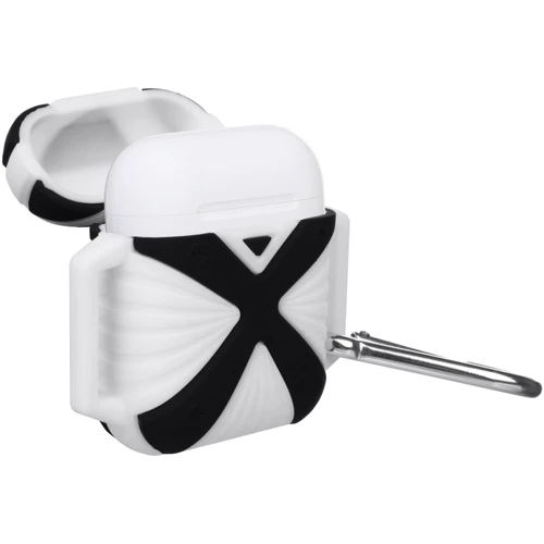 Чехол для наушников Becover Case X-HuWei i-Smile with Belt Black/White IPH1443 (702333) for Apple AirPods фото 1