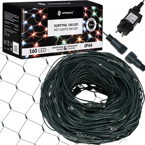 Гирлянда сетка Springos 2 x 2.6 м 160 LED CL4015 Cold White фото 7