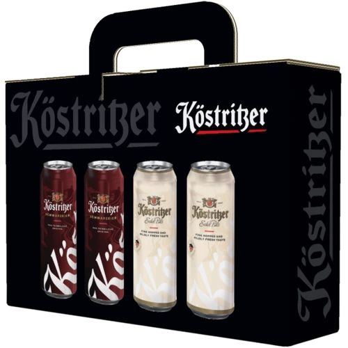Подарунковий набір пива Kostritzer Schwarzbier 4.8% 2х0.5 л + Kostritzel Edel Pils 4.8% 2х0.5 л: Об'єм, л 2