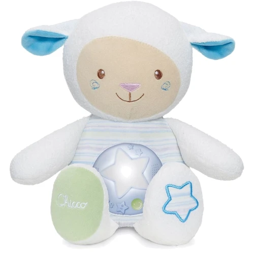 Игрушка Chicco Ягненок с колыбельной от Джамалы, Голубой