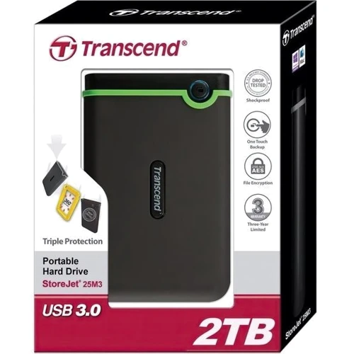 Внешний жесткий диск Transcend StoreJet 25M3 2TB (TS2TSJ25M3S): Форм-фактор 2.5"