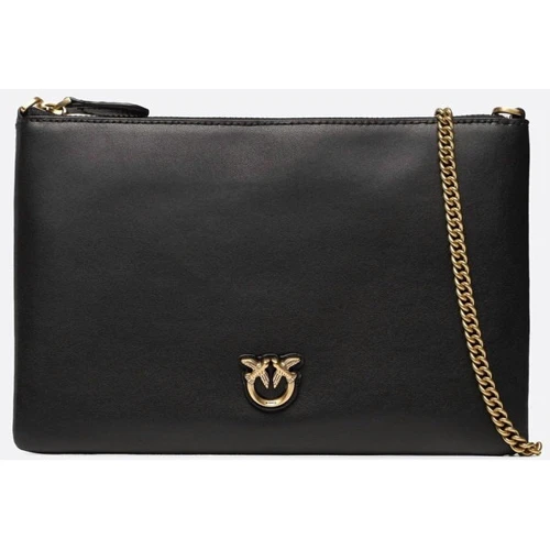 Женский клатч PINKO FLAT CLASSIC VITELLO SETA черный (100455A0F1Z99Q)