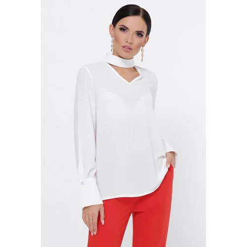 Блуза FashionUp BZ-1792A 42 біла з довгим рукавом