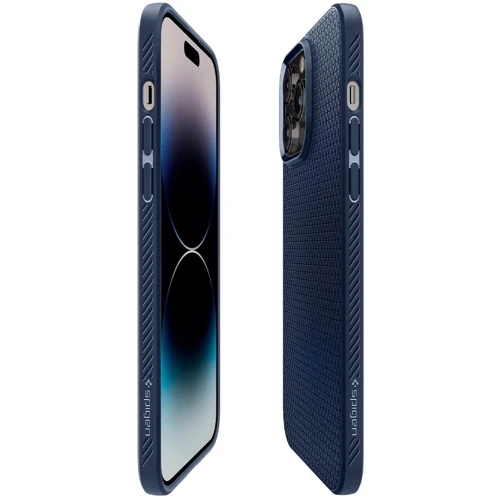 Чехол для iPhone Spigen Liquid Air Navy Blue (ACS04814) for iPhone 14 Pro Max: Материалы Силикон