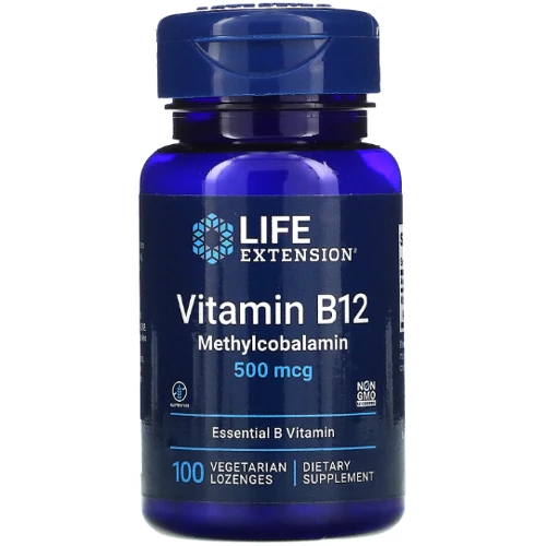 Life Extension Methylcobalamin B12 Вітамін B12 500 мкг 100 льодяників