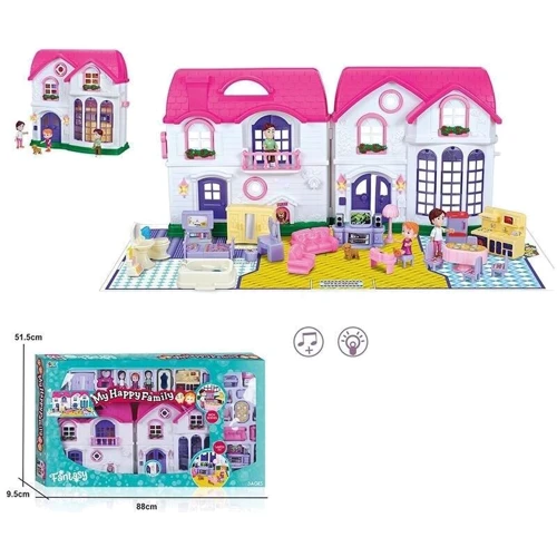 Домик с мебелью Shun Feng Long My Happy Family (фигурки, мебель, аксессуары, звук, подсветка) (16901)
