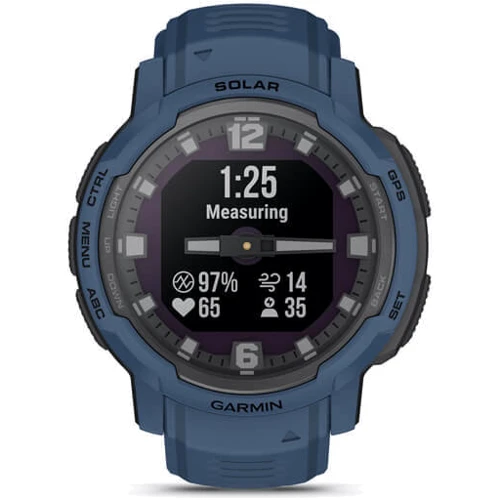 Смарт-часы Garmin Instinct Crossover Solar Tidal Blue (010-02730-02): Цвет ремешка Синий