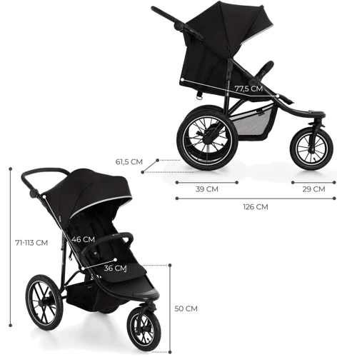 Прогулянковий візочок Kinderkraft Helsi Deep Black (KSHELS00BLK0000) (00-00305203) фото 14