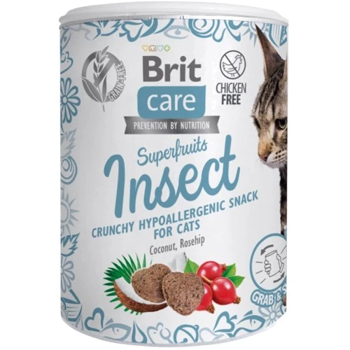 Лакомство для кошек Brit Care Cat Snack Superfruits Insect насекомые 100 г (8595602555703)