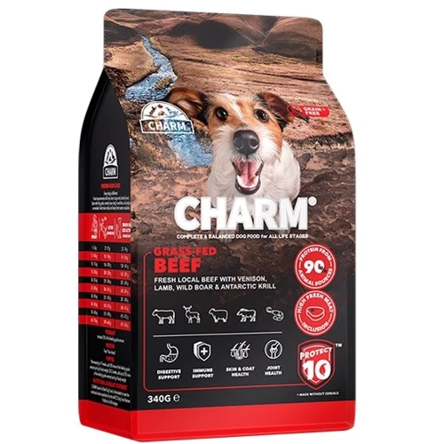 Сухой корм Charm Grass-Fed Beef Бычки выкормленные на траве беззерновой для собак 0.34 кг (59673)