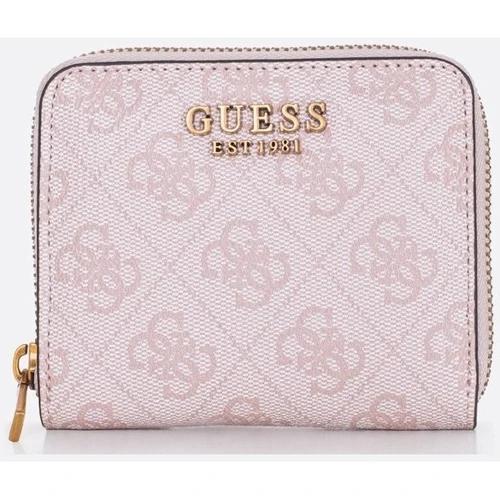 Жіночий гаманець GUESS GINEVRA LOGO SLG SML ZIP ARND бежево-рожевий (SWSB8675370-STL)