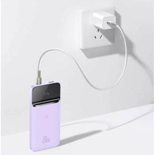 Внешний аккумулятор Baseus Power Bank 10000mAh Wireless Charger Magnetic 20W Purple (PPCX010005): Особенности С дисплеем, Индикатор заряда, Поддержка MagSafe, беспроводная зарядка, быстрая зарядка