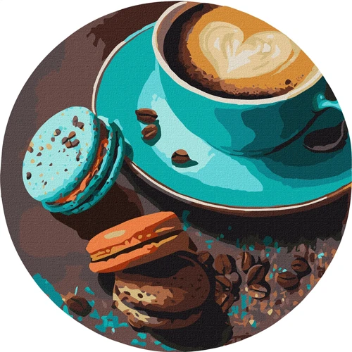 Картина за номерами Ідейка Кавова мрія ©art_selena_ua ø29 см (KHO-R1007)