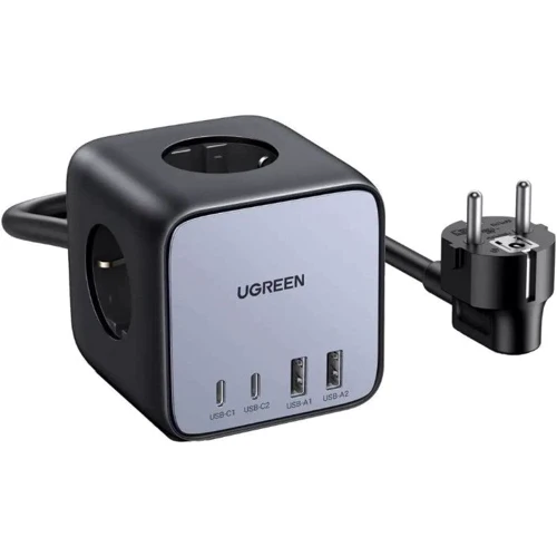 Зарядное устройство Ugreen Wall Charger 2хUSB-C+2xUSB CD268 65W DigiNest Cube Black (60113)