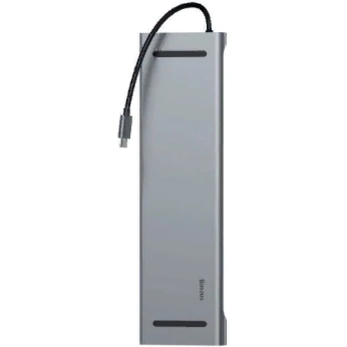 Адаптер Baseus Adapter Enjoyment USB-C to USB-C + 2хHDMI + VGA + SD + RJ45 + 2xUSB3.0 + Mini-jack 3.5 Dark Gray (CATSX-G0G): Колір сірий
