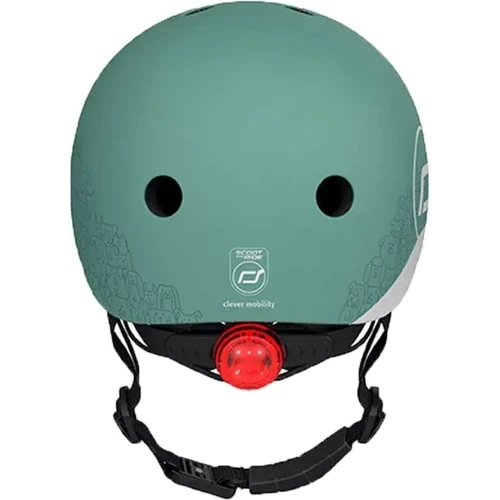 Шлем детский Scoot and Ride Зеленый с фонариком 45-51см (SR-210225-FOREST): Пол унисекс