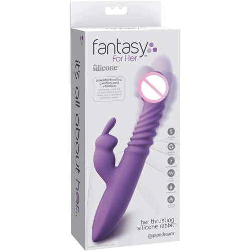 Вибратор кролик Fantasy For Her Her Thrusting Silicone Rabbit