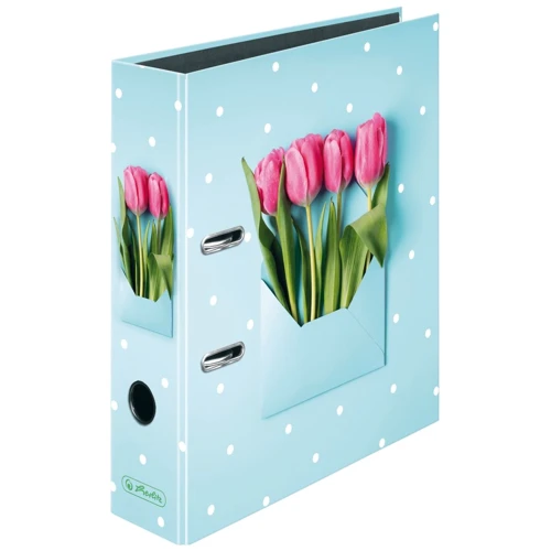 Папка-регистратор Herlitz А4 8 см Good Times Ahead Tulips Тюльпаны (50041527)