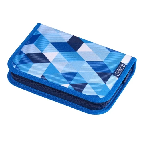 Пенал з наповненням 31 предмет Herlitz Cubes Blue Кубики блакитні (50021031)