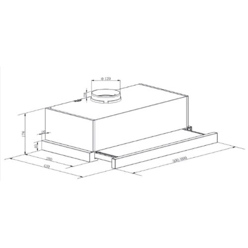 Витяжка Heinner HTCH-440FS: Тип фільтра повітря Рециркуляция, Отвод
