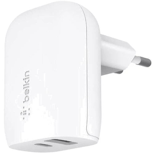 Зарядное устройство Belkin Wall Charger USB-C and USB 32W White (WCB008VFWH)
