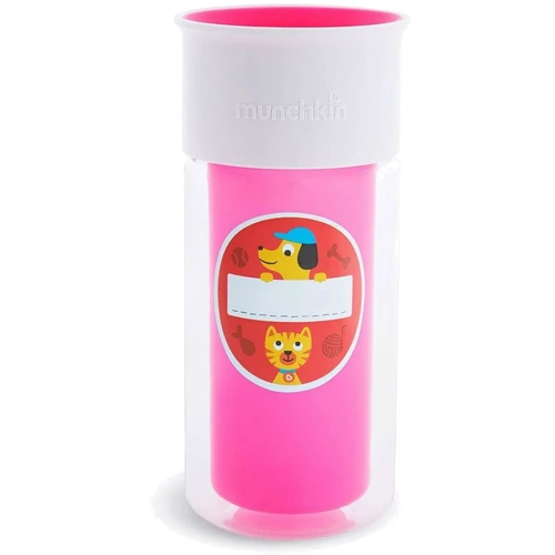 Чашка-непроливайка Munchkin Miracle 360 Insulated Sticker Рожева 266 мл (17407.02)