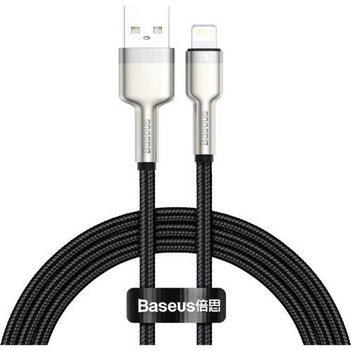 Кабель Baseus USB Cable to Lightning Cafule Metal 2.4A 1m Black (CALJK-A01)