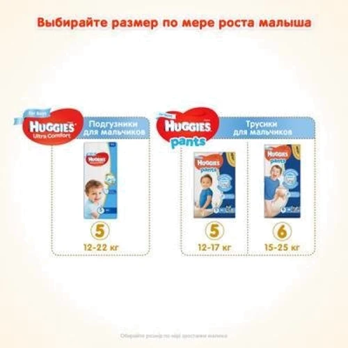 Подгузники Huggies Ultra Comfort 5 Бокс для мальчиков 42х2 шт: Тип Подгузники