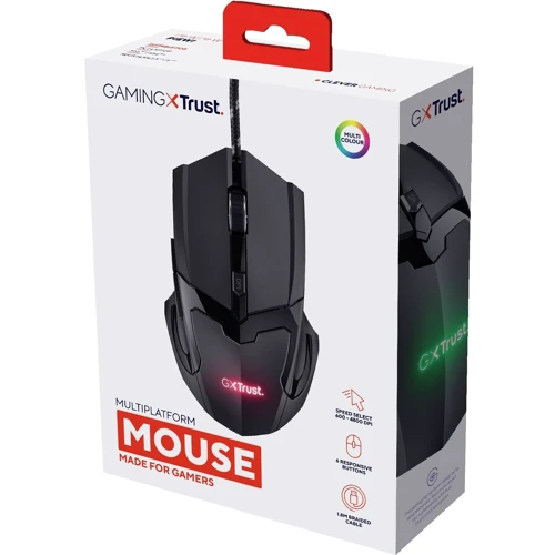 Мышь Trust Gaming Mouse Black (24749): Максимальное разрешение сенсора, dpi 4800