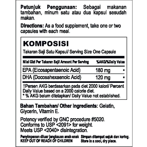 GNC Fish Body Oils 1000 mg 180 caps: Форма выпуска Капсулы