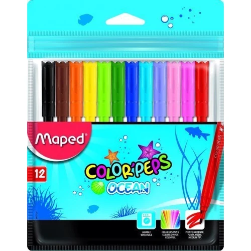 Фломастери Maped COLOR PEPS Ocean, 12 кольорів (MP.845720)
