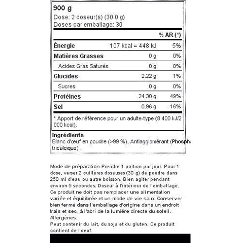 Протеин Prozis 100% Egg White - Albumin 900 g Unflavored: Вид Яичные