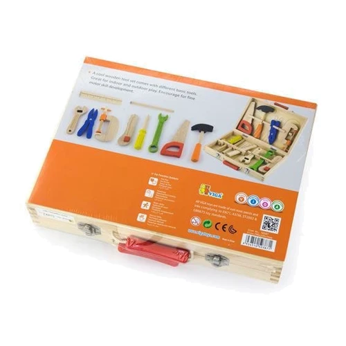 Деревянный игровой набор Viga Toys Чемоданчик с инструментами 10 шт (50387) фото 4