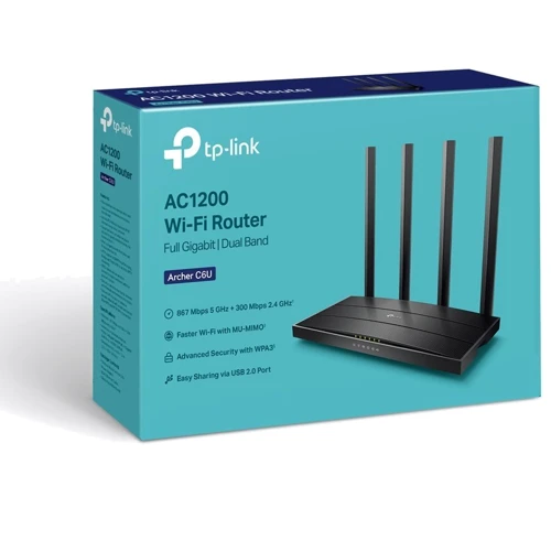 Маршрутизатор Wi-Fi TP-Link ARCHER-C6U: Інтерфейс підключення (LAN-порт) 4х10 / 100/1000 Ethernet