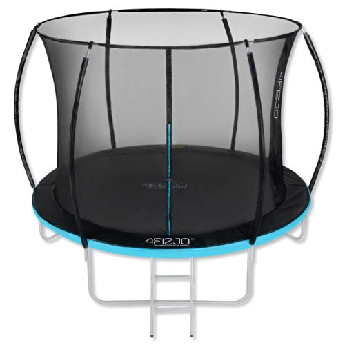 Батут 4FIZJO Pro 10FT з внутрішньою сіткою 312 см чорно-блакитний (4FJ0310)