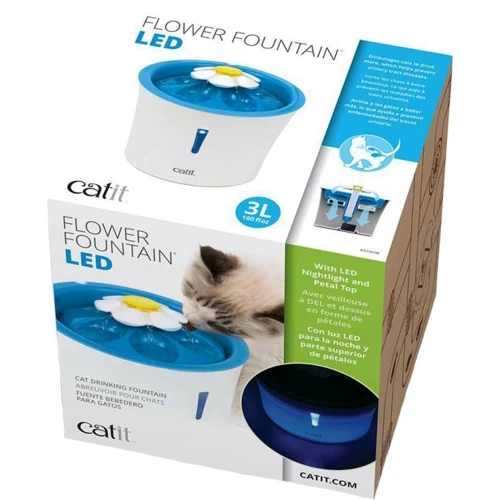 Поїлка-фонтан для собак та котів Hagen Catit Flower Fountain LED з підсвічуванням 3 л (22517437476) фото 10
