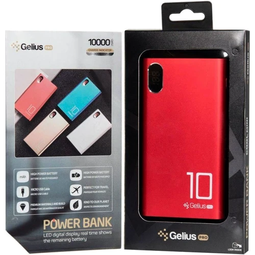 Внешний аккумулятор Gelius Power Bank 10000mAh Pro CoolMini Red (GP-PB10-005) фото 9