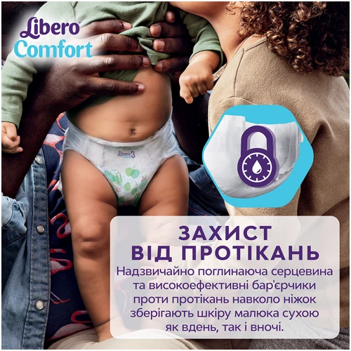 Підгузки Libero Comfort Розмір 4 (7-11 кг) 50 шт (7322541756844): Розмір підгузника 4 (L)