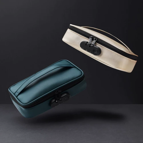 Кейс для игрушек Dorcel Discreet Вox Luxury Green, кодовый замок, 27×16×7,62 см