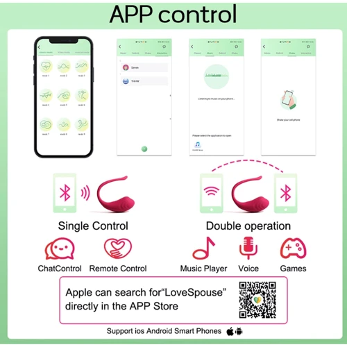 Виброяйцо BOSS App Love Egg Pink