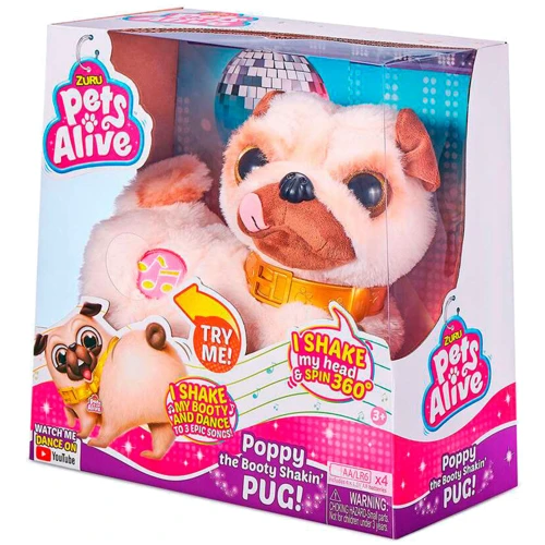 Інтерактивна м'яка іграшка Pets Alive - Танцюючий Мопс: Тип животное