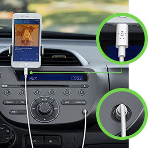Кабель Belkin Audio Cable AUX 3.5mm Jack to Lightning 90cm White (AV10172BT06-WHT) фото 4
