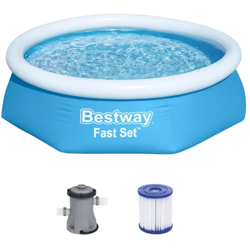 Бассейн Bestway семейный 244-61см (57450) (фильтр-насос круглый, в коробке) фото 2