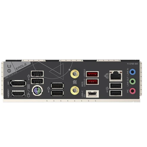 GIGABYTE B650 EAGLE AX: Роз'єми на задній панелі USB Type-C, USB 3.2 Gen 2, USB 2.0, DisplayPort, HDMI, Ethernet RJ-45