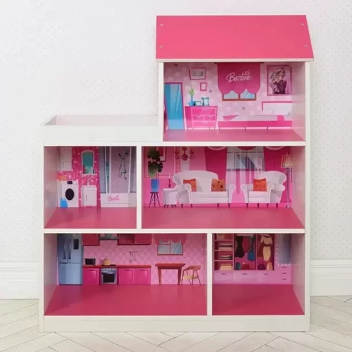 Домик-полка Bambi HB-305-4 бело-малиновый