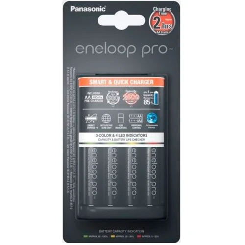 Panasonic Smart-Quick Charger+Eneloop Pro 4AA 2500 mAh NI-MH (K-KJ55HCD40E)