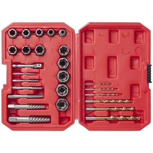 Набір екстракторів та свердлів для пошкоджених болтів та гайок Intertool SD-8009