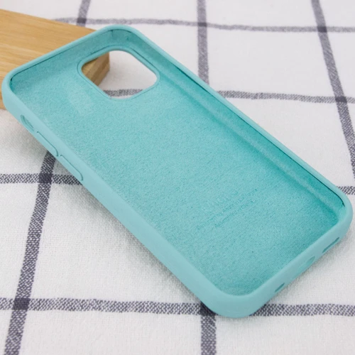 Чехол для iPhone Mobile Case Silicone Case Full Protective Marine Green for iPhone 13 Pro: Материалы Силикон