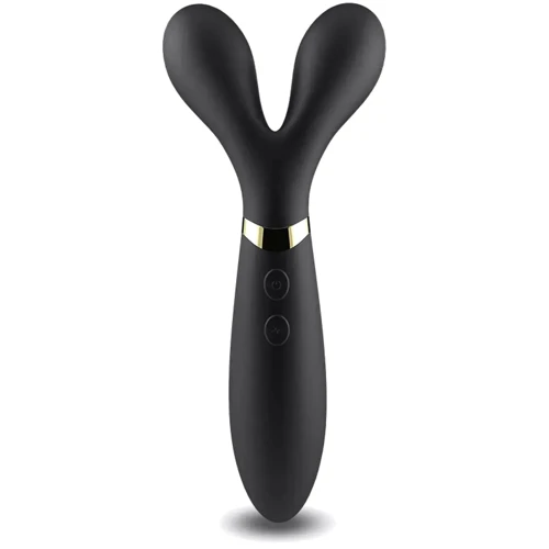 Двусторонний вибростимулятор BOSS Dual-head Massager Y-Wand Black (BS5200026): Для кого Унисекс