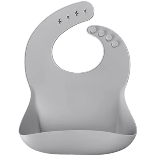 Нагрудник MinikOiOi Basics силиконовый Powder Grey (101020054)